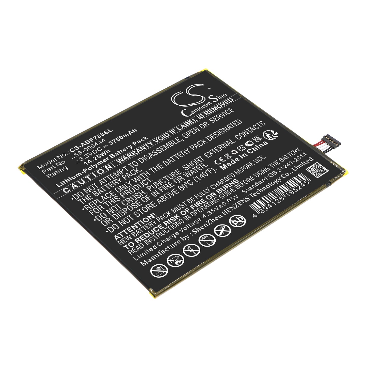 Akku Amazon Kindle Fire 7 2nd:lle 3750mAh / 14,25Wh