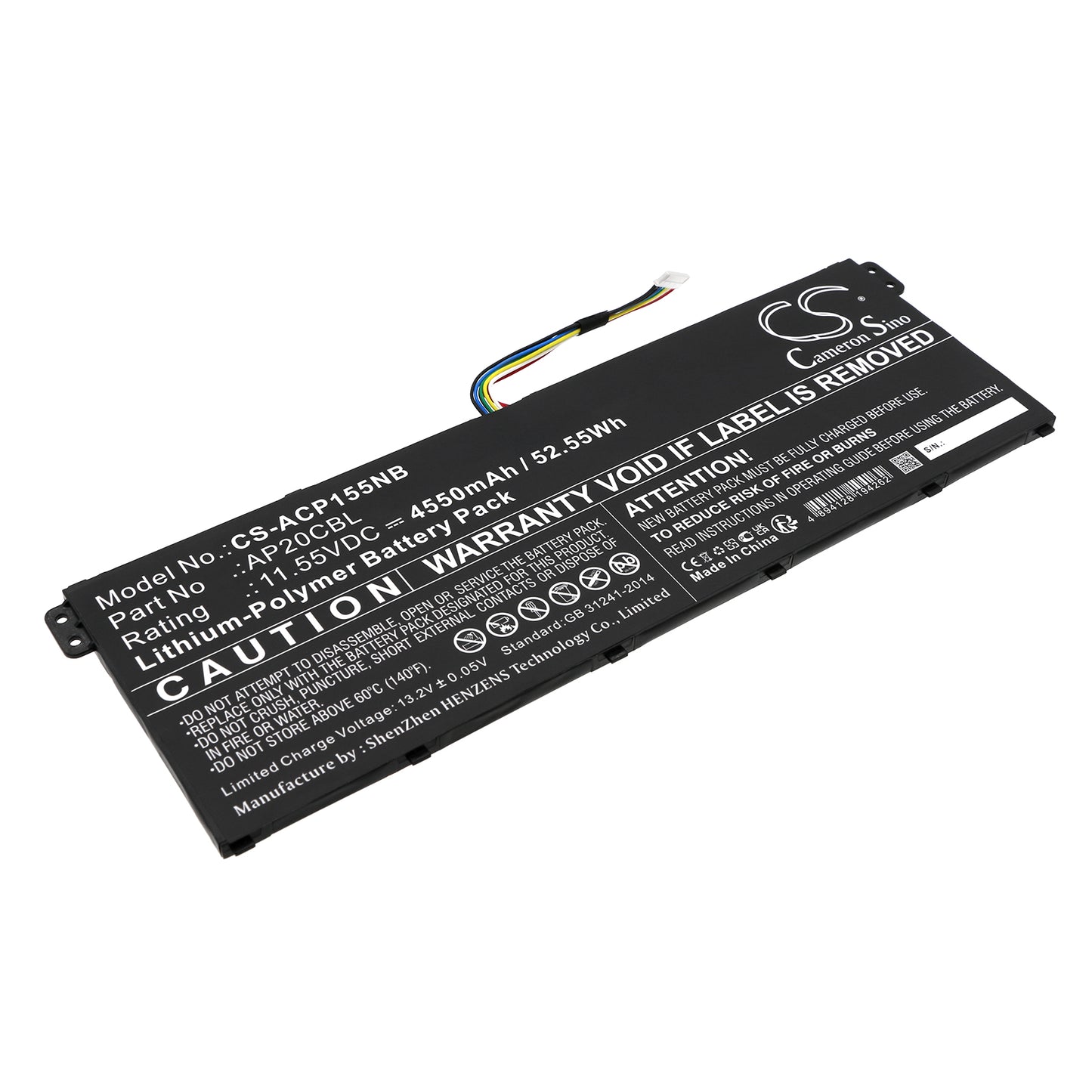 Battery for Acer Aspie Vero AV15-51-31UK 4550mAh / 52.55Wh