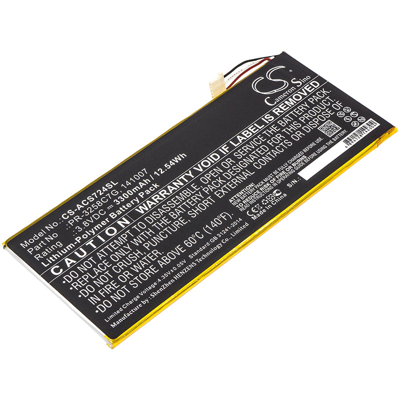 Batteri till Acer Iconia Talk S 3300mAh / 12.54Wh