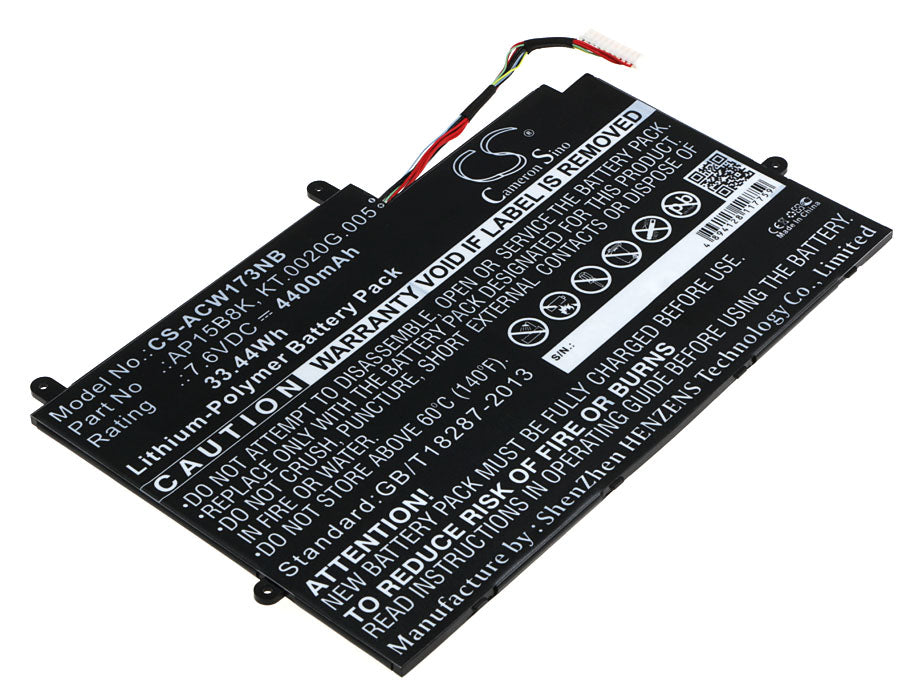 Battery for Acer Aspire Switch 11 SW5-173 4400mAh / 33.44Wh