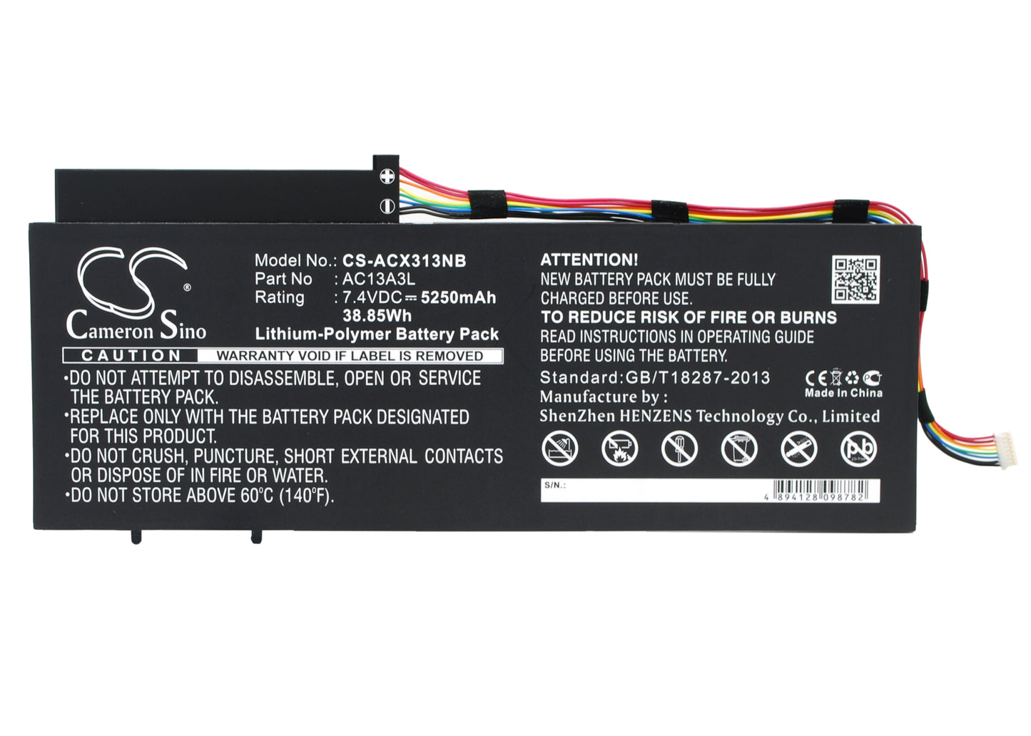 Battery for Acer Aspire P3-131 5250mAh / 38.85Wh