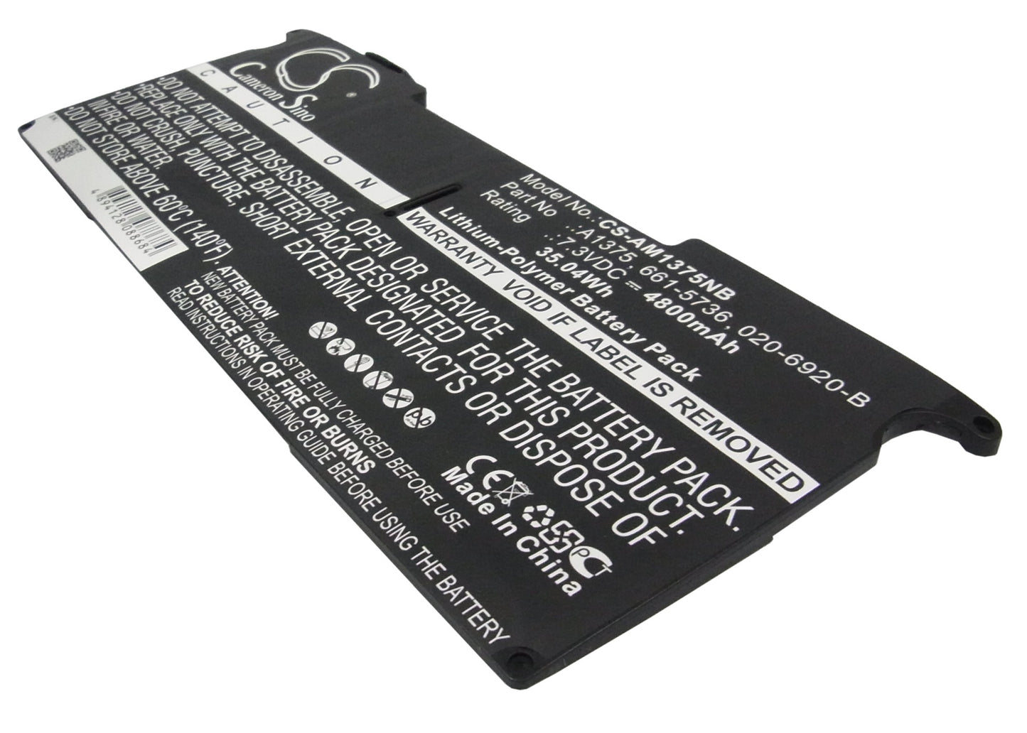 Batteri till Apple MacBook Air 11" A1370 2010 4800mAh / 35.04Wh