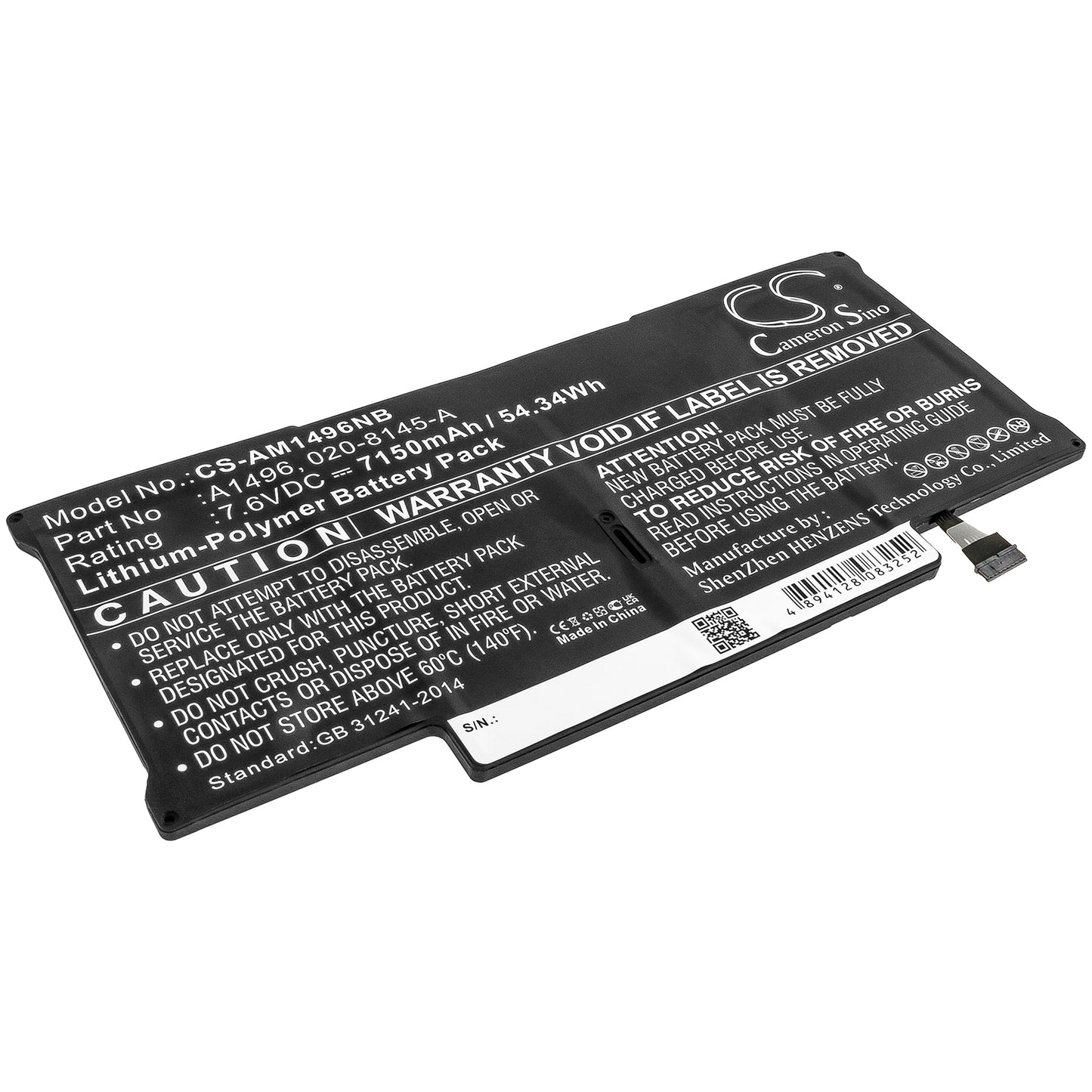 Batteri till Apple MacBook Air A1466 13" 2014 7150mAh / 54.34Wh