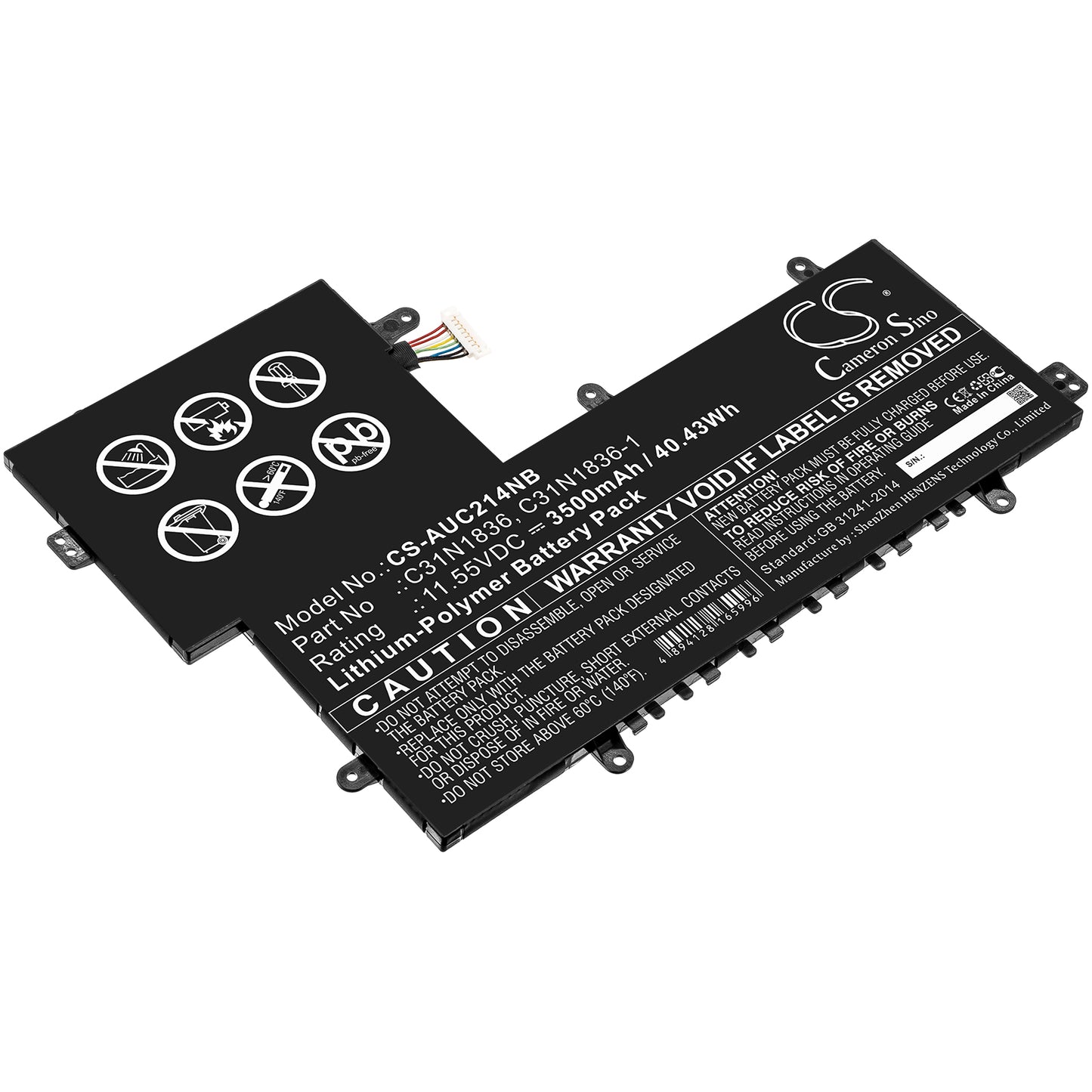 Batteri till Asus Chromebook C204MA-BU0010 3500mAh / 40.43Wh