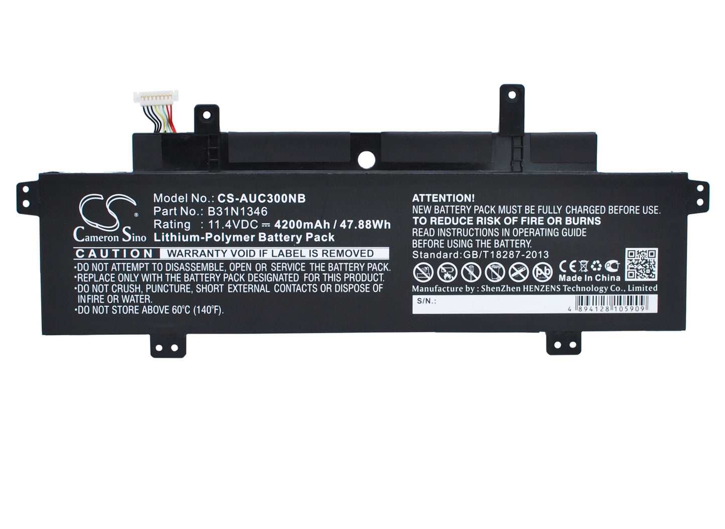 Batteri till Asus CChromebook C300MA-XB11 4200mAh / 47.88Wh