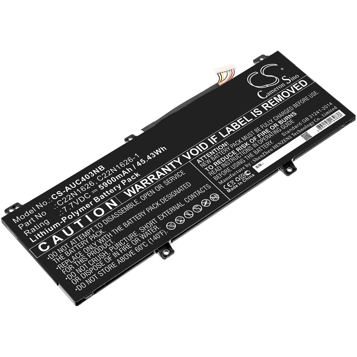 Battery for Asus Chromebook C403NA-FQ0034 5900mAh / 45.43Wh