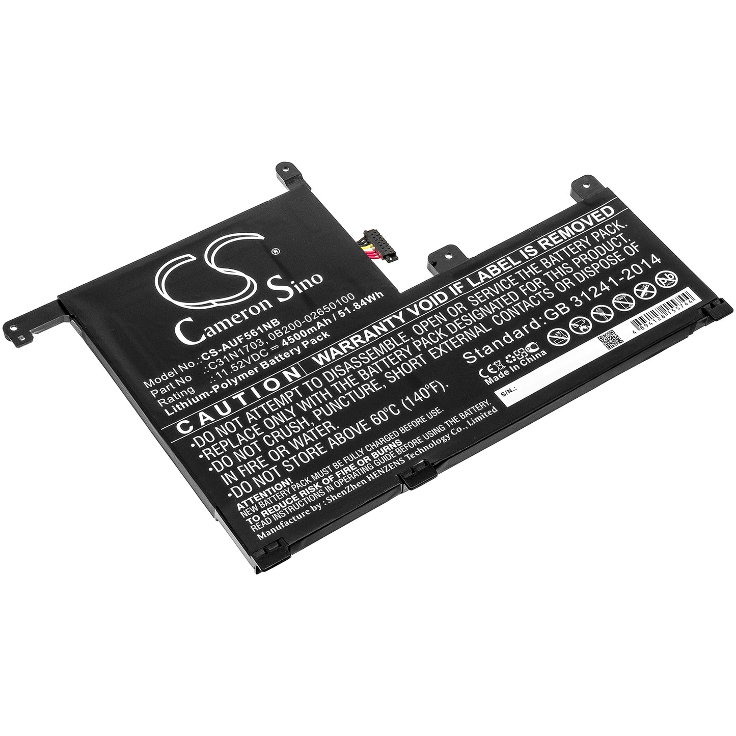 Akku Asus UX561UA 4500mAh / 51.84Wh