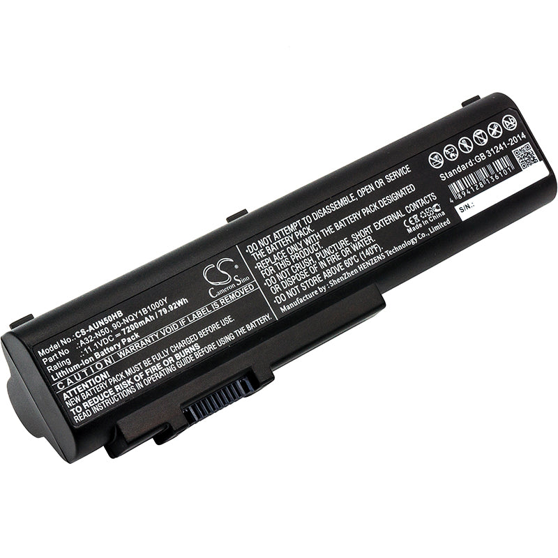 Battery for Asus N51VN 7200mAh / 79.92Wh