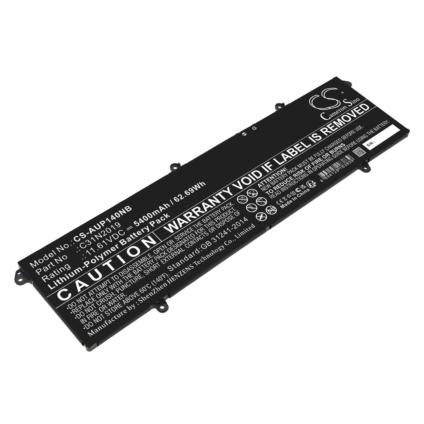 Batteri till Asus K3400P 5400mAh / 62.69Wh