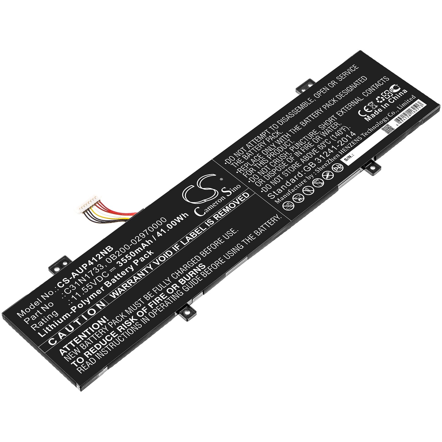 Battery for Asus VivoBook Flip 14 TP412UA-EC244 3550mAh / 41.00Wh