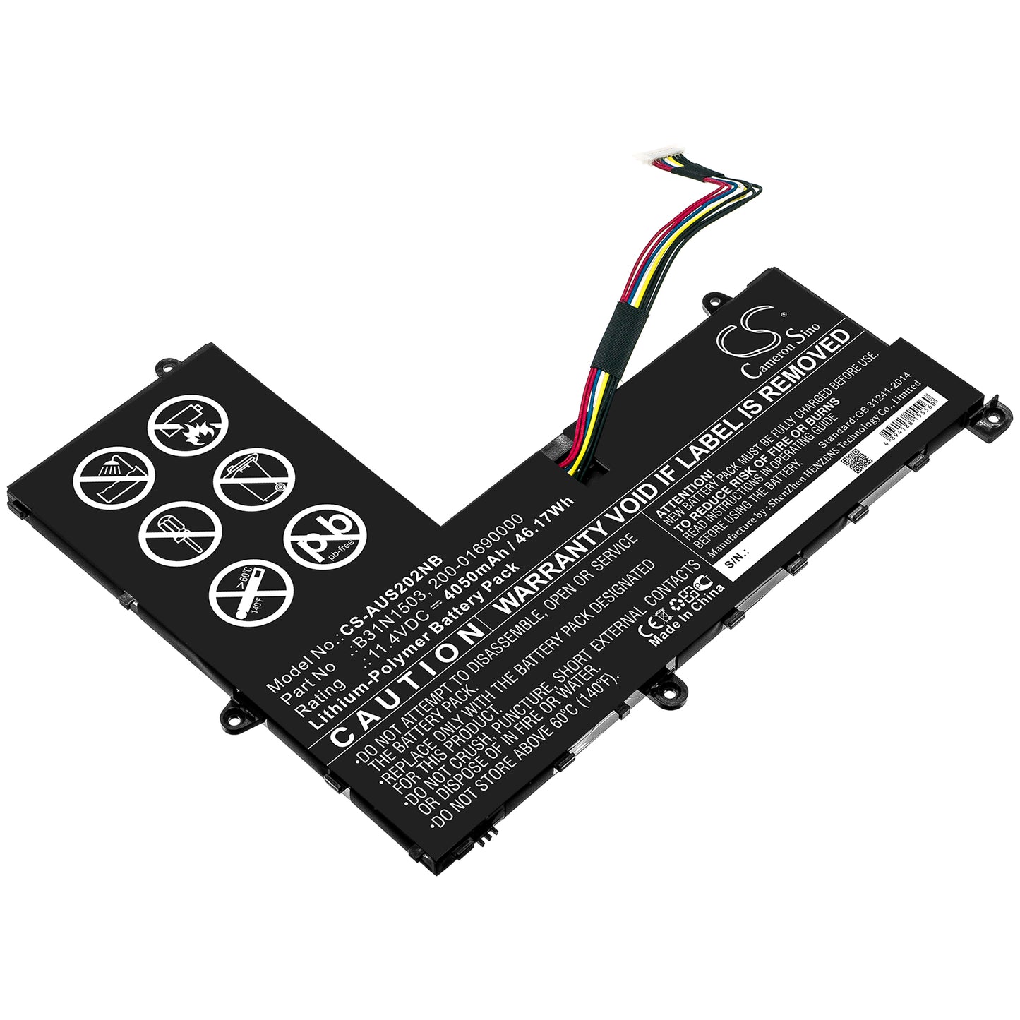 Batteri till Asus E202SA-1E 4050mAh / 46.17Wh