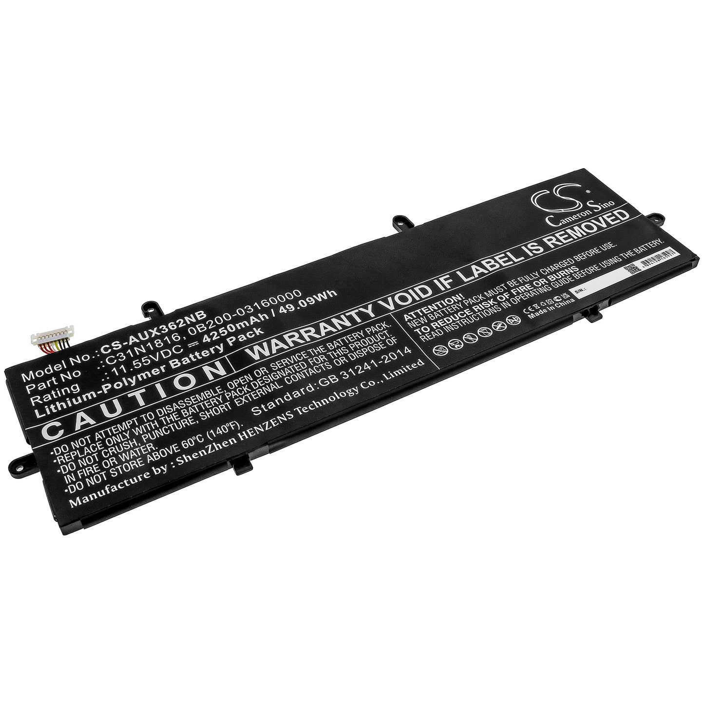 Batteri till Asus ZenBook UX430UA-GV569T 4250mAh / 49.09Wh