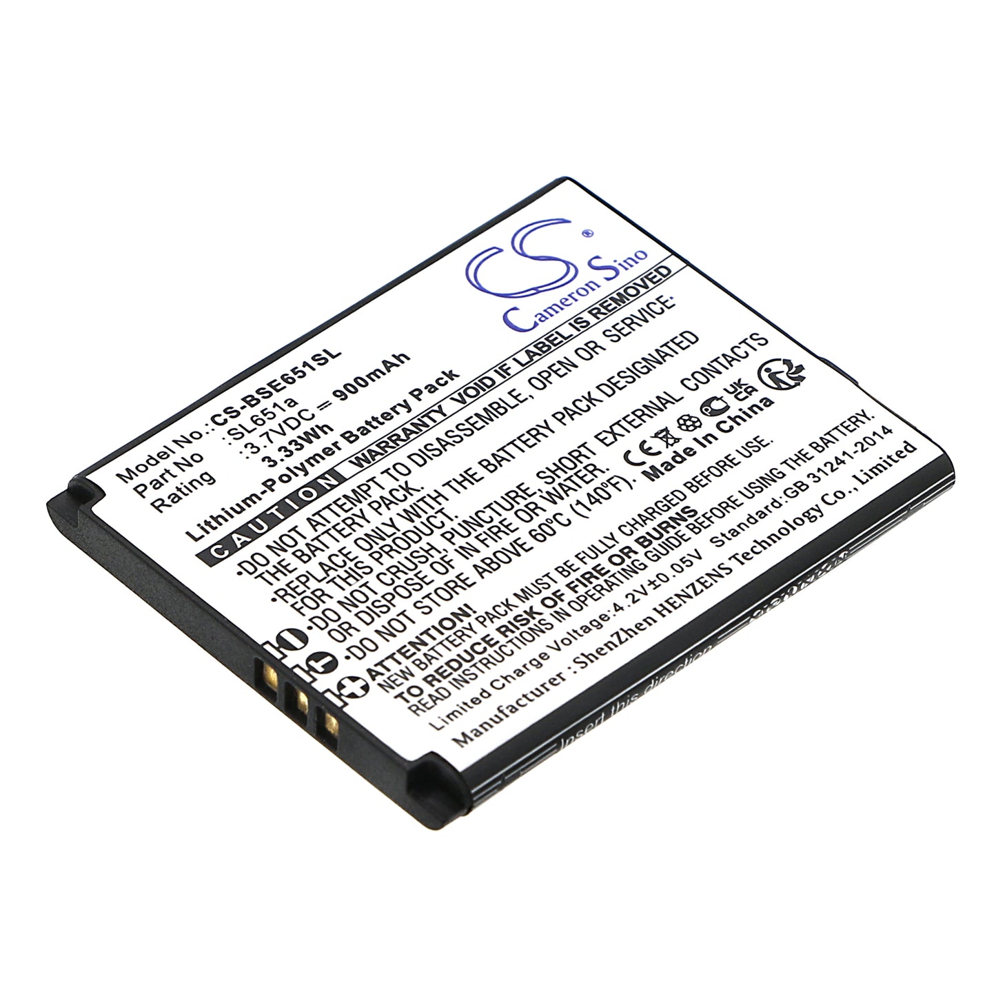 Batteri till Bea-fon SL651a 900mAh / 3.33Wh