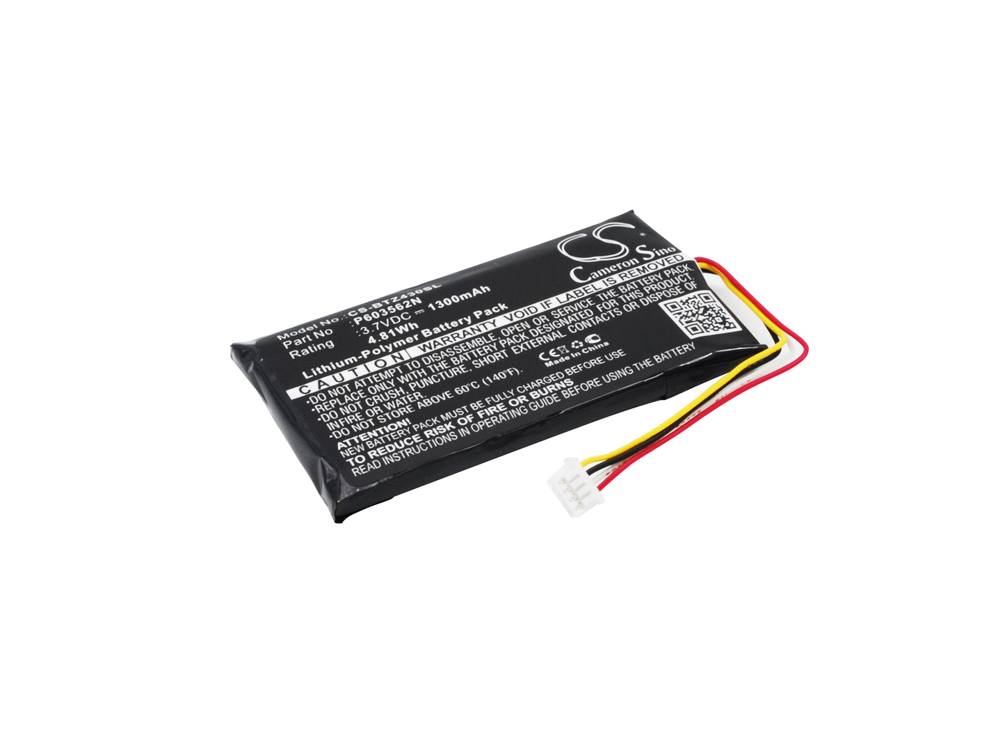 Batteri till Binatone Z430BT 1300mAh / 4.81Wh