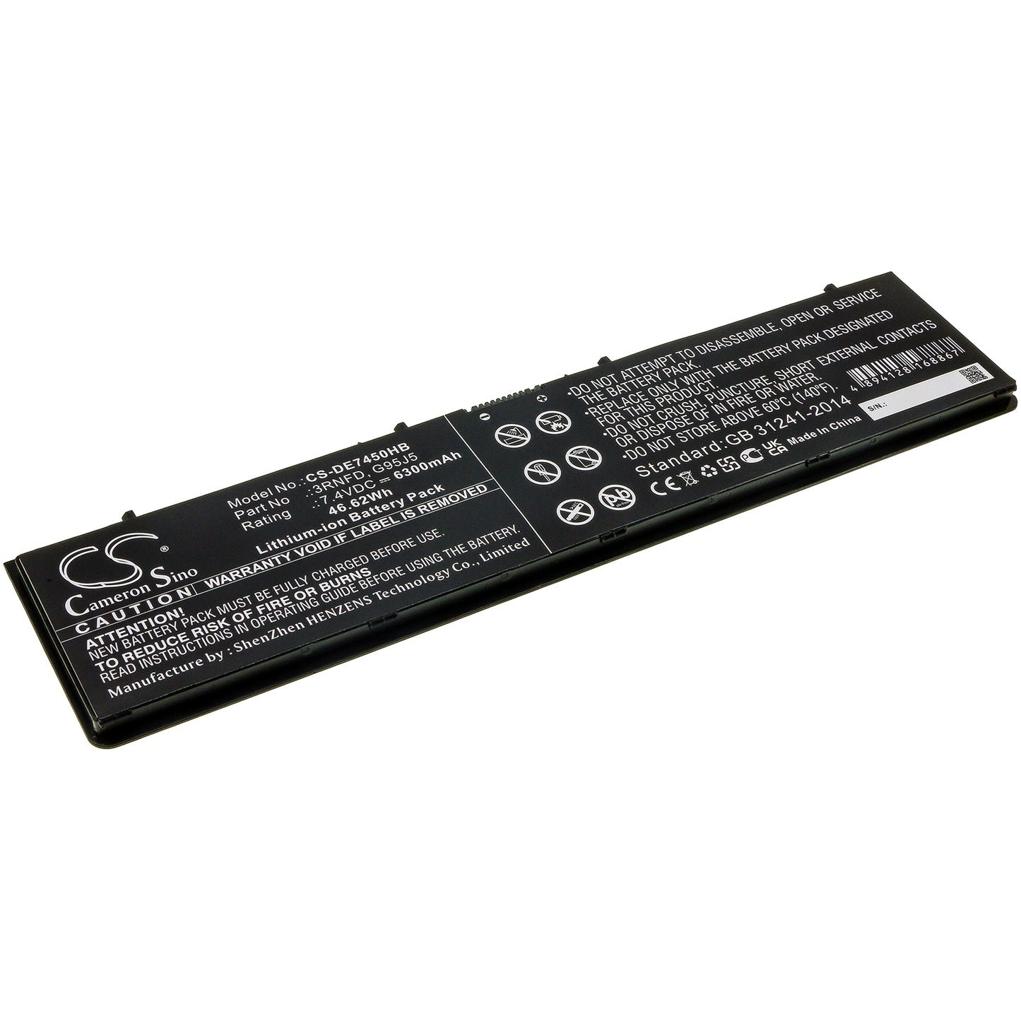 Battery for DELL Latitude E7450 6300mAh / 46.62Wh