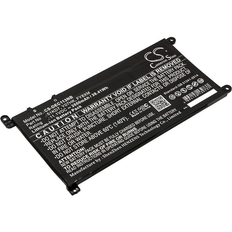 Battery for DELL Chromebook 11 3189 3550mAh / 39.41Wh