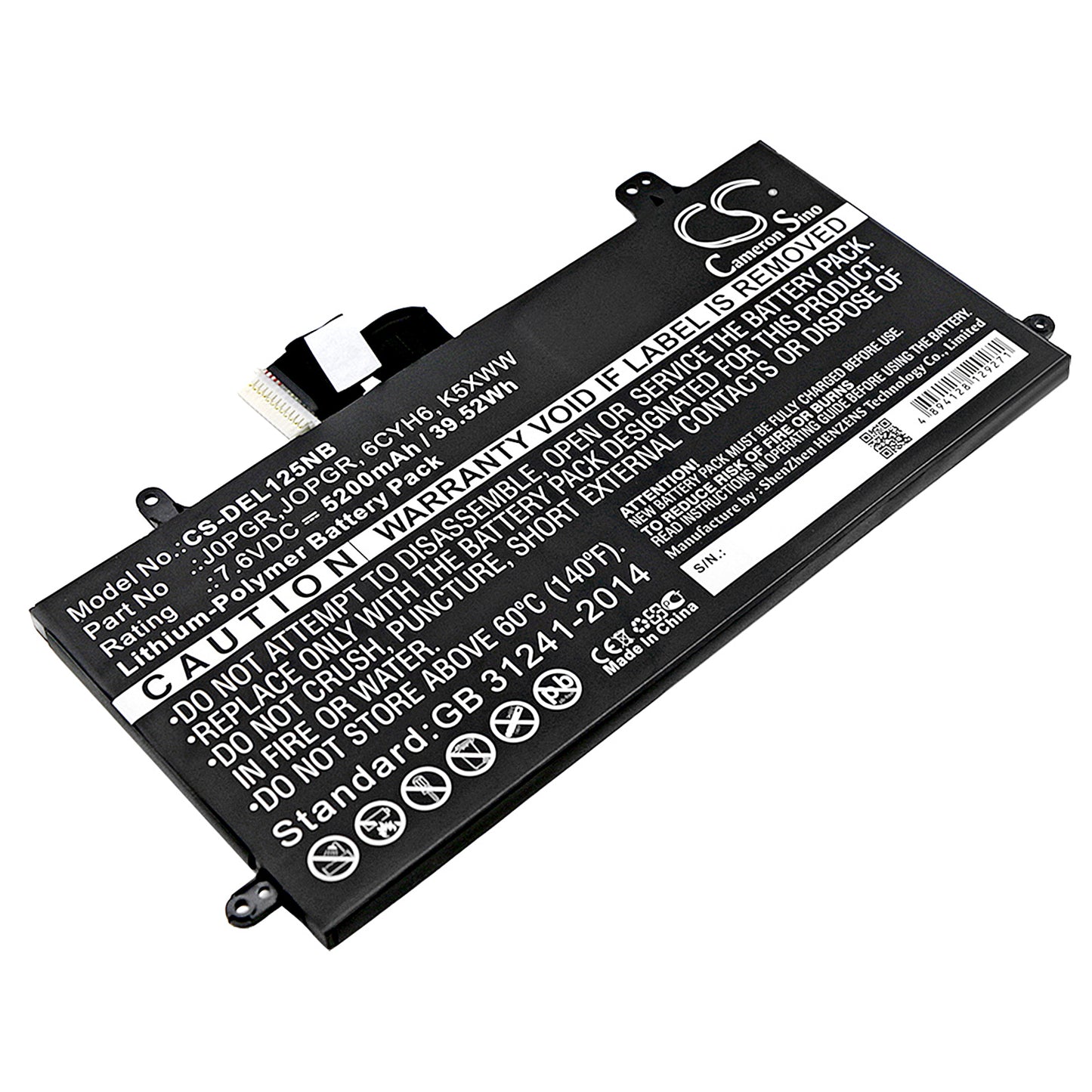 Akku DELL Latitude 5290 5200mAh / 39.52Wh