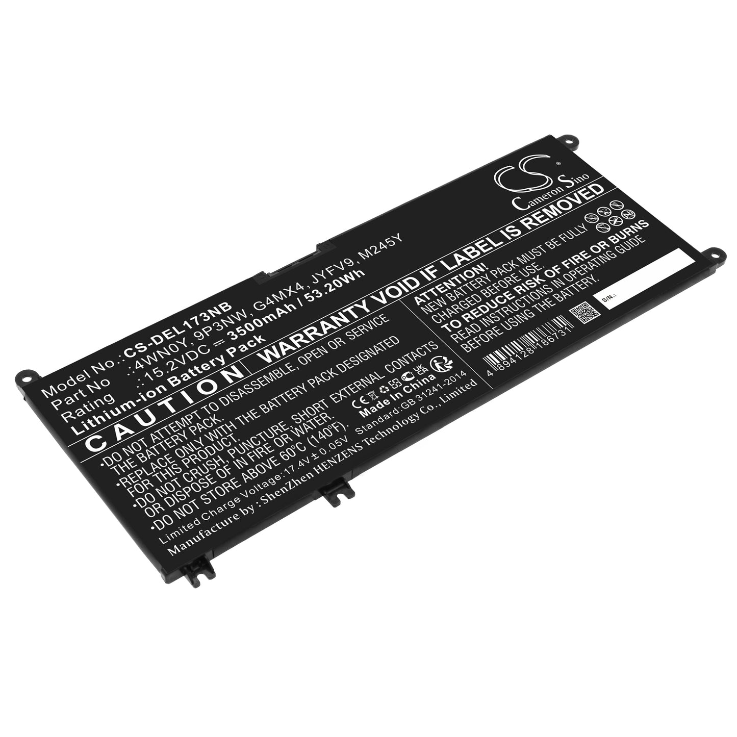 Batteri till DELL inspiron 13 7353 3500mAh / 53.20Wh
