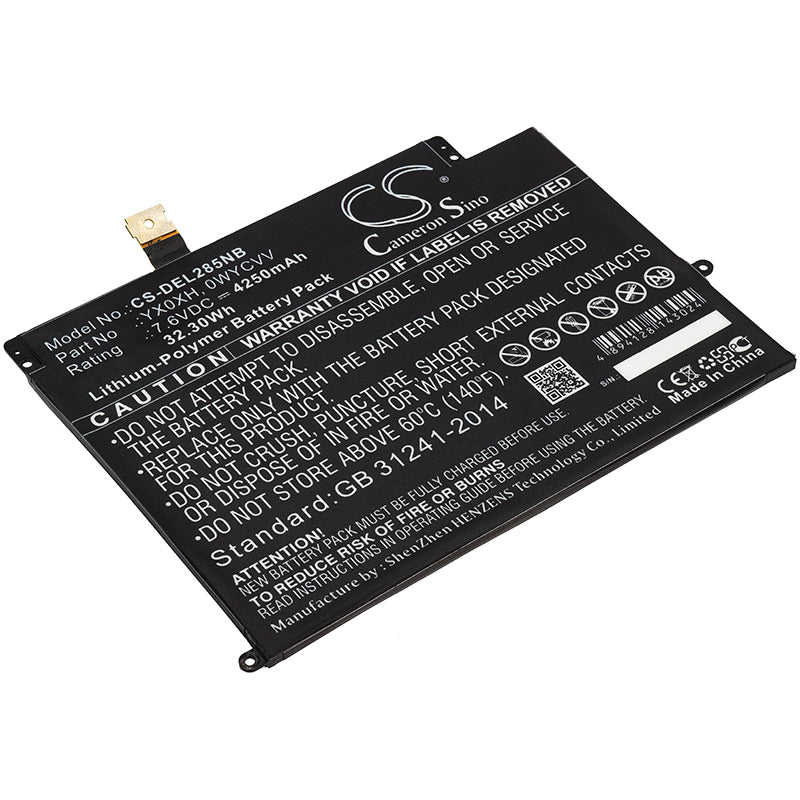 Batteri till DELL Latitude 7285 4250mAh / 32.30Wh