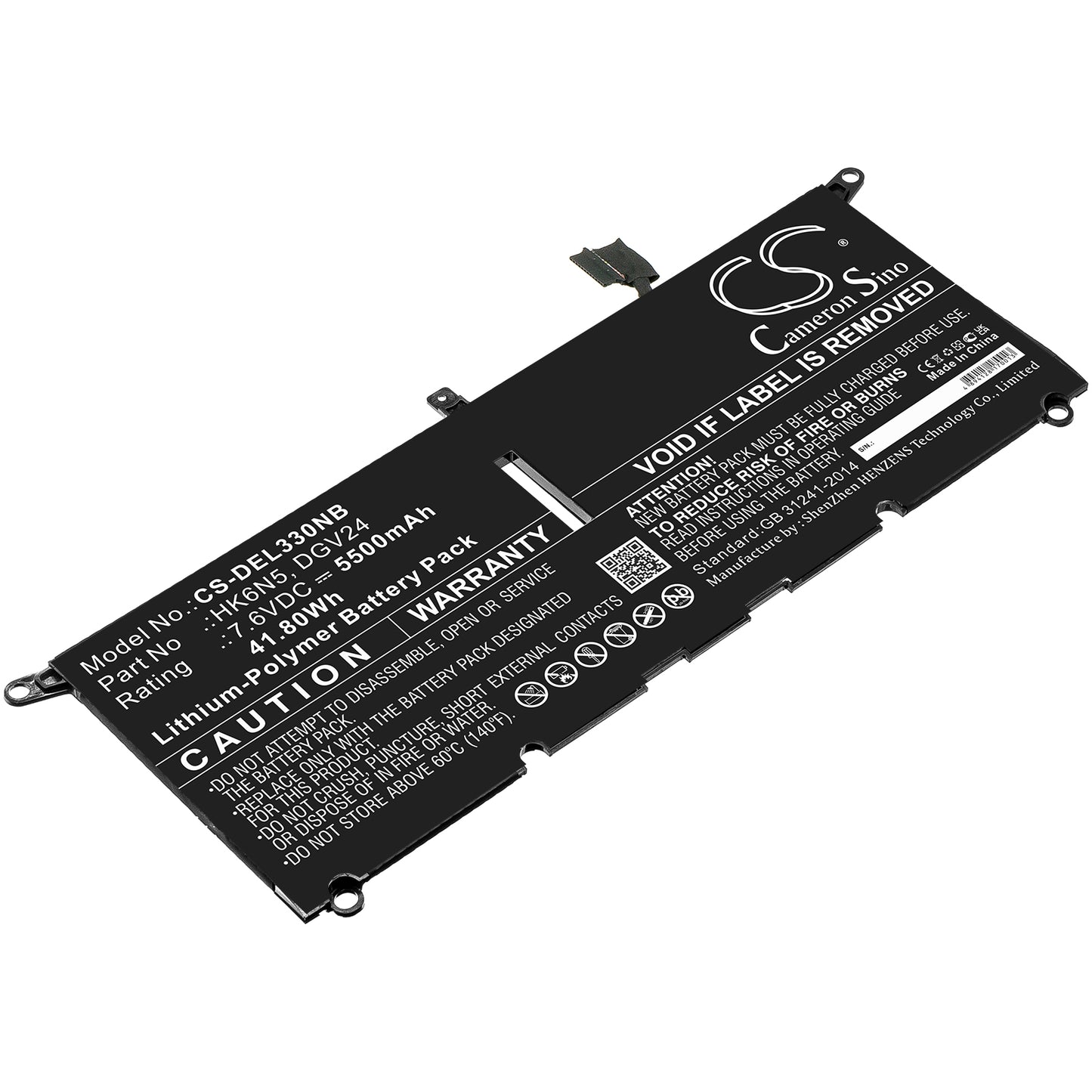 Battery for DELL Inspiron 13MF Pro-D2505TS 5500mAh / 41.80Wh