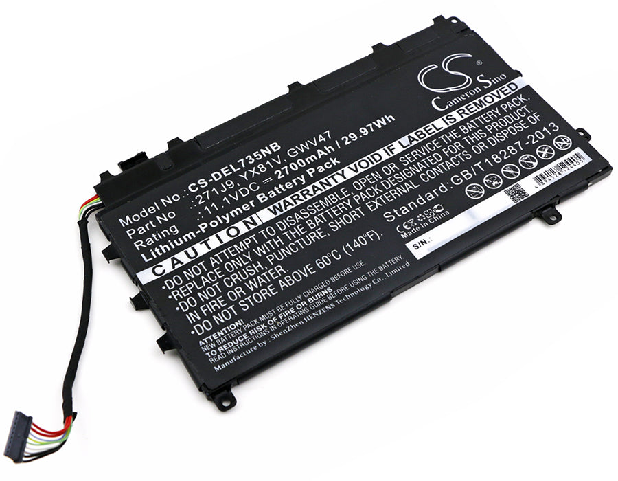 Battery for DELL Latitude 13 7000(CAL003LATI735 2700mAh / 29.97Wh