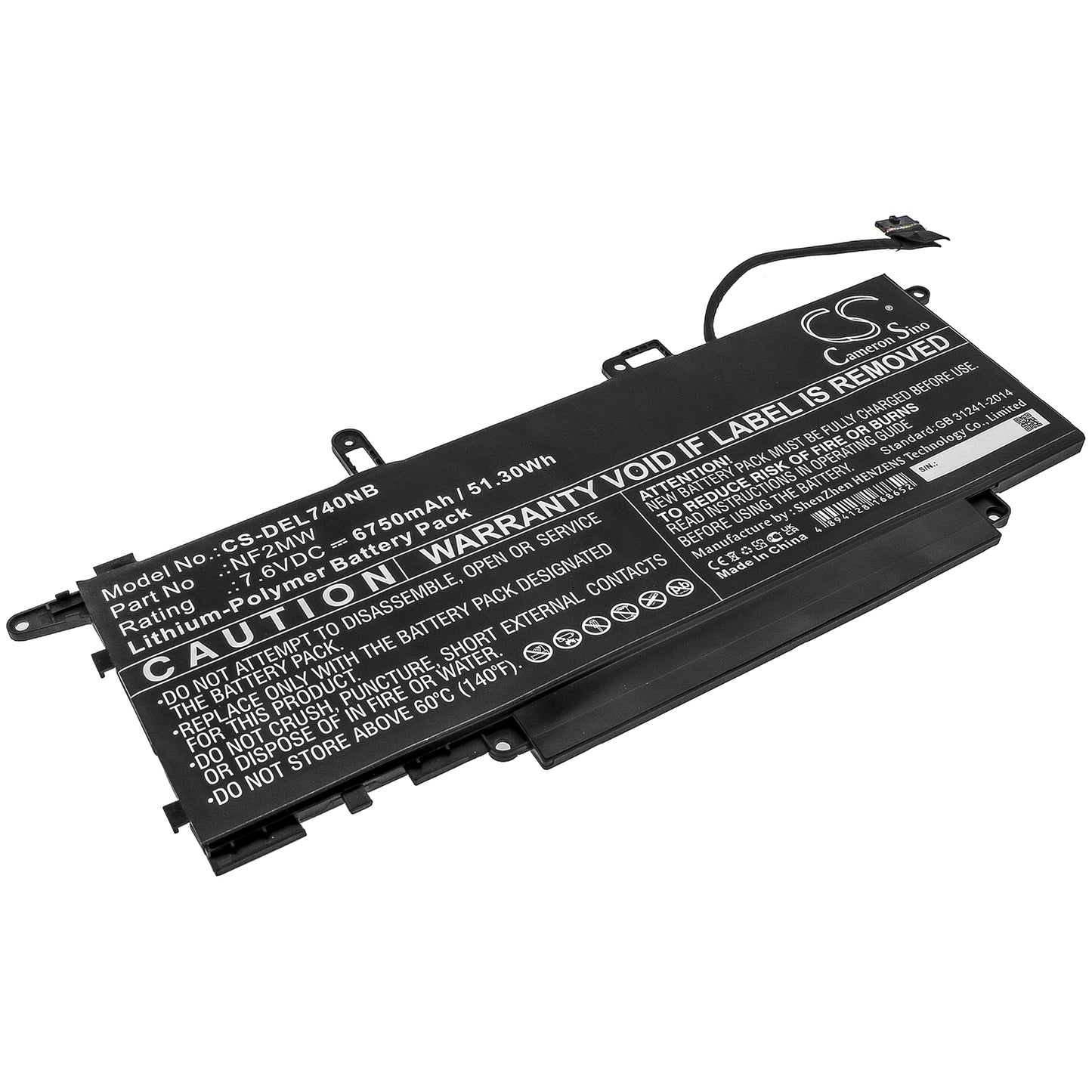 Batteri till DELL Latitude 7400 2-in-1 6750mAh / 51.30Wh