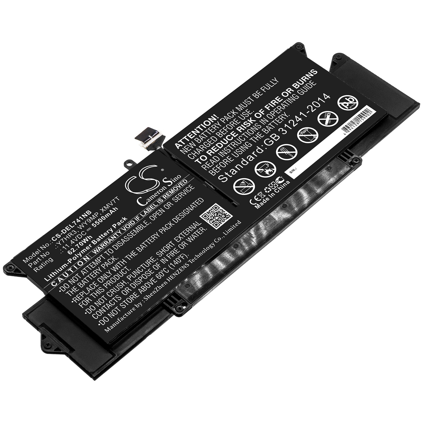 Battery for DELL Latitude 7410 5500mAh / 62.70Wh