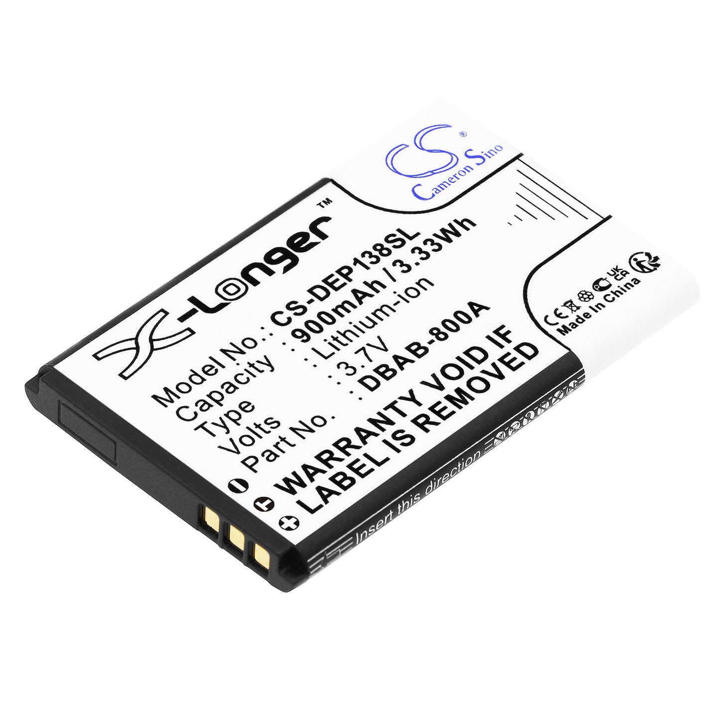 Battery for Doro 1378 900mAh / 3.33Wh
