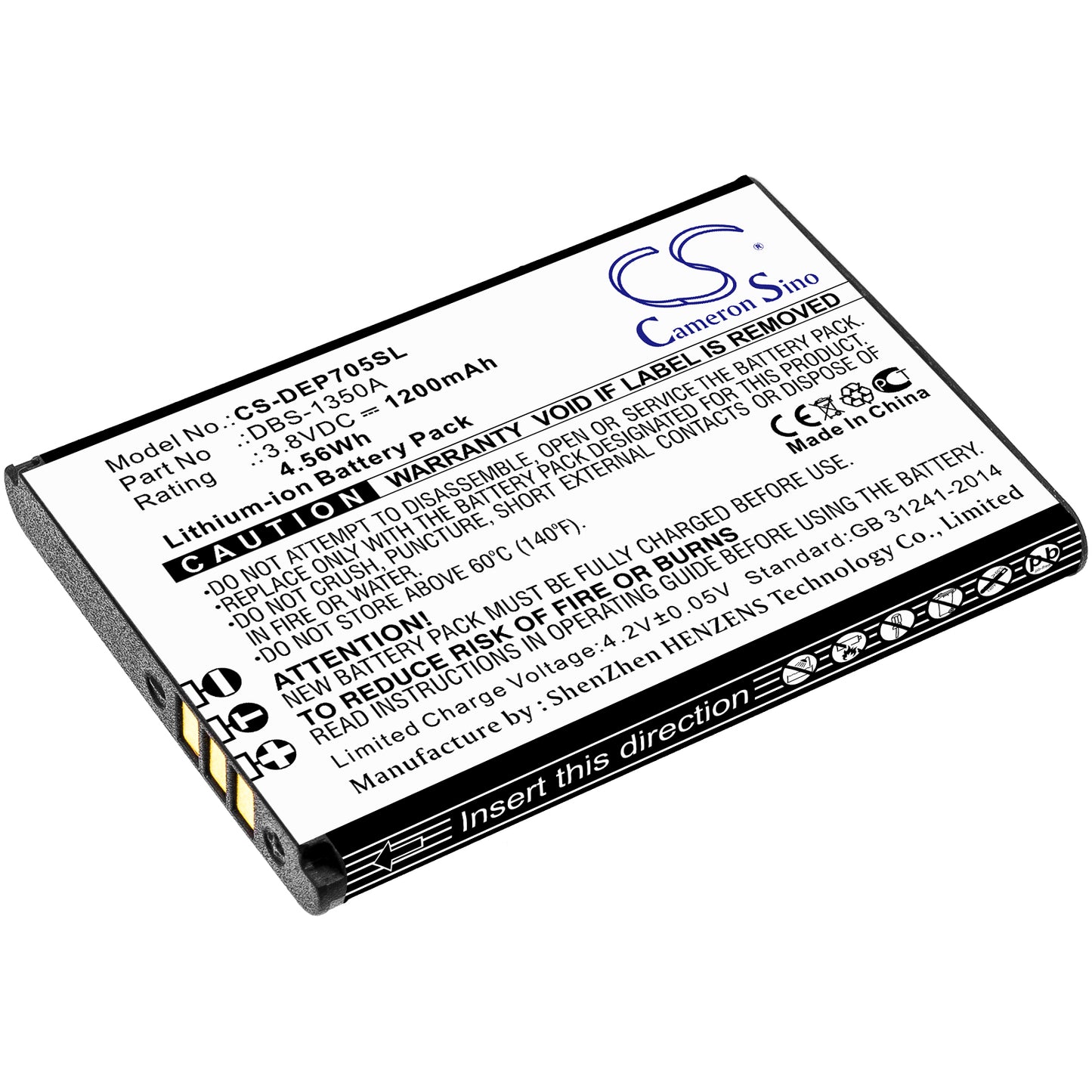Battery for Doro 7441 1200mAh / 4.56Wh