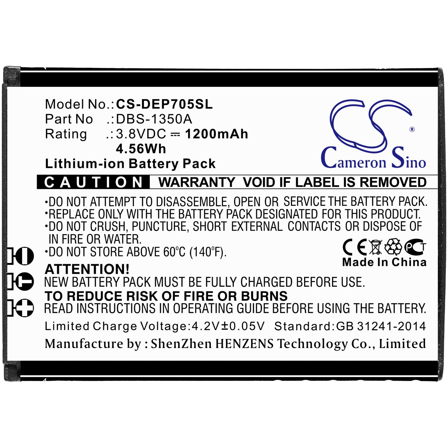 Battery for Doro 8035 2350mAh / 8.93Wh