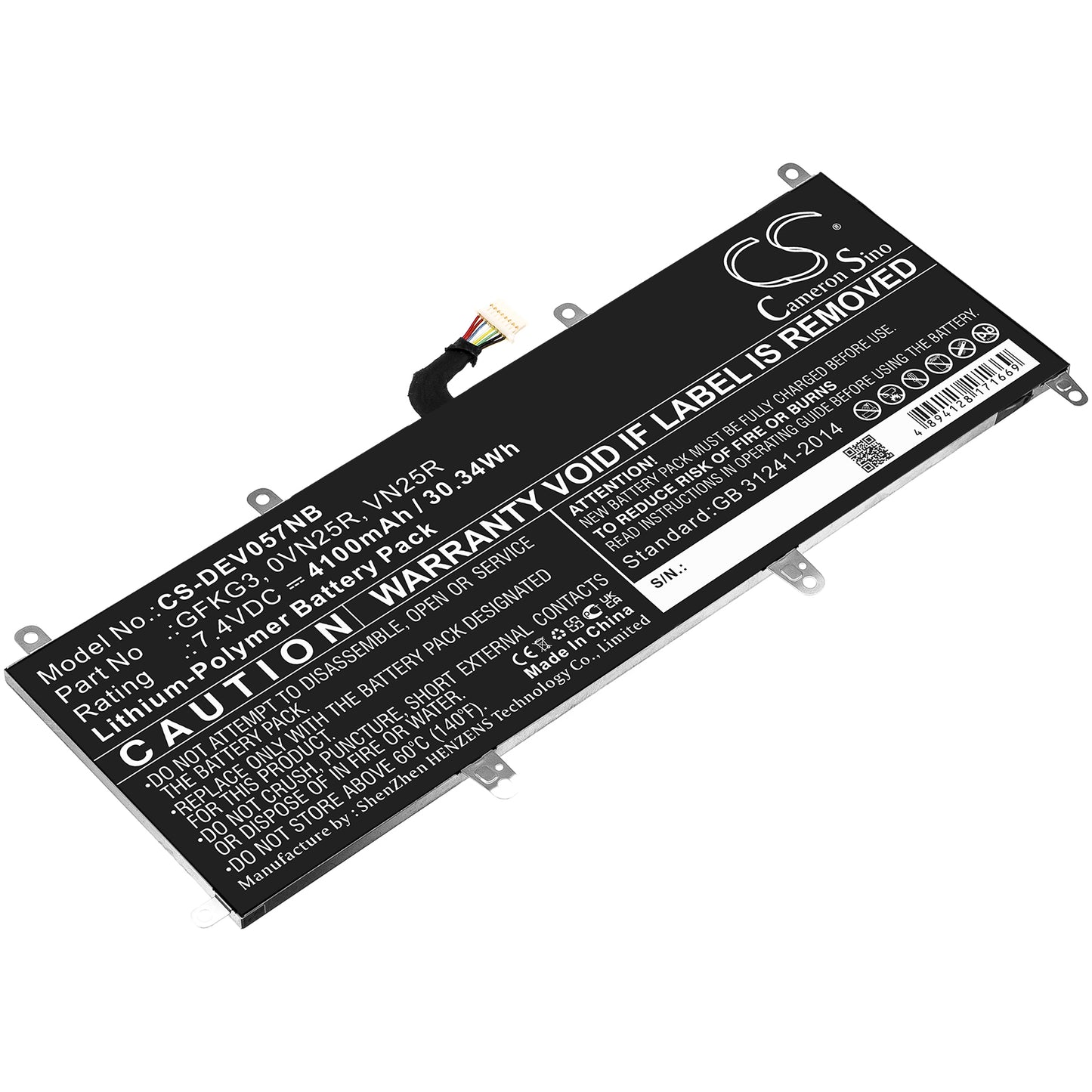 Batteri till DELL Venue 10 Pro 5056 4100mAh / 30.34Wh