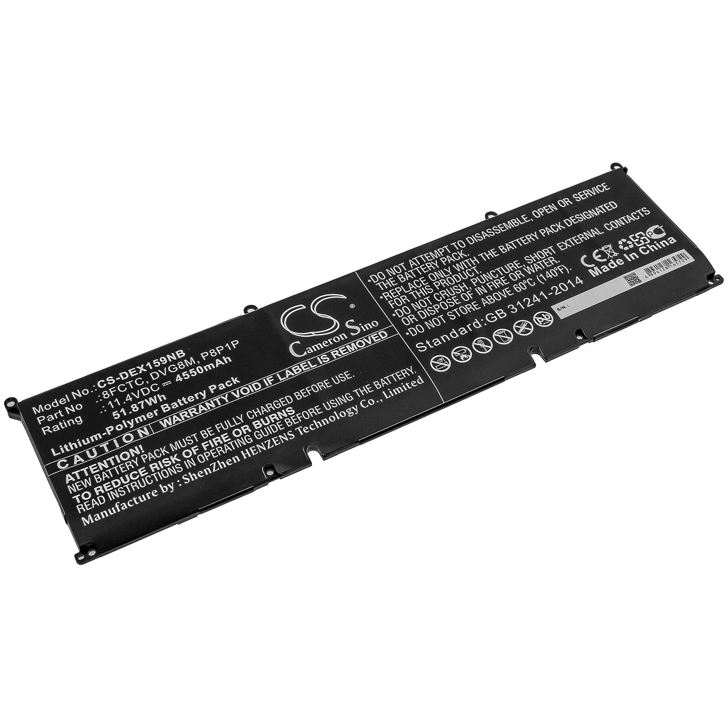 Batteri till DELL XPS 15-9500-R1945TS 4550mAh / 51.87Wh