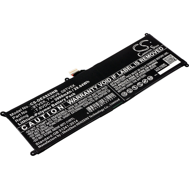 Battery for DELL XPS 12-9250-D2308TB 3900mAh / 29.64Wh