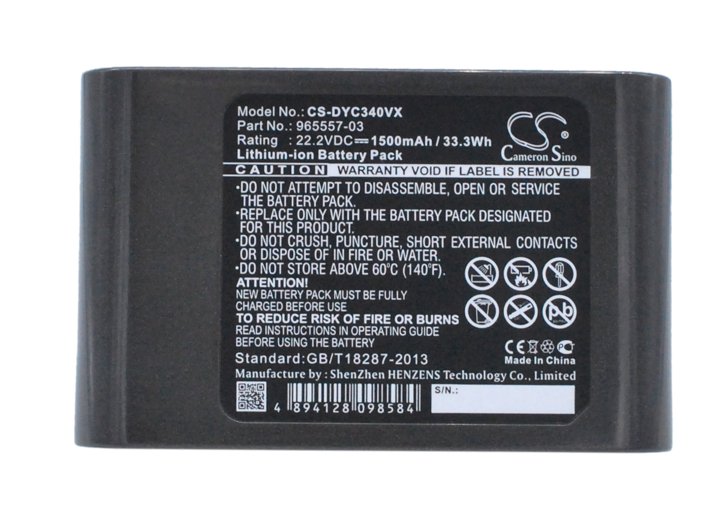 Batteri till Dyson DC45 1500mAh / 33.30Wh