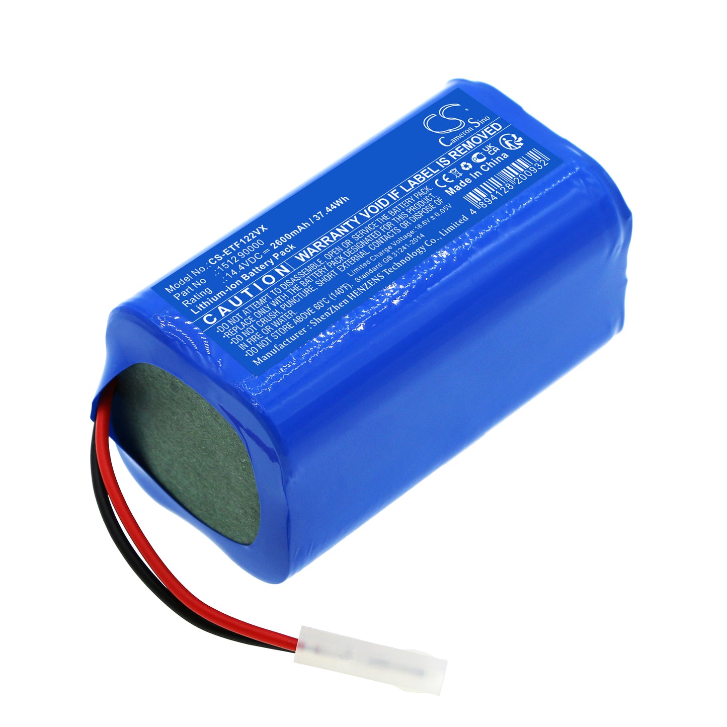 Batteri till Hüttermann SmartCleaner 710 2600mAh / 37.44Wh