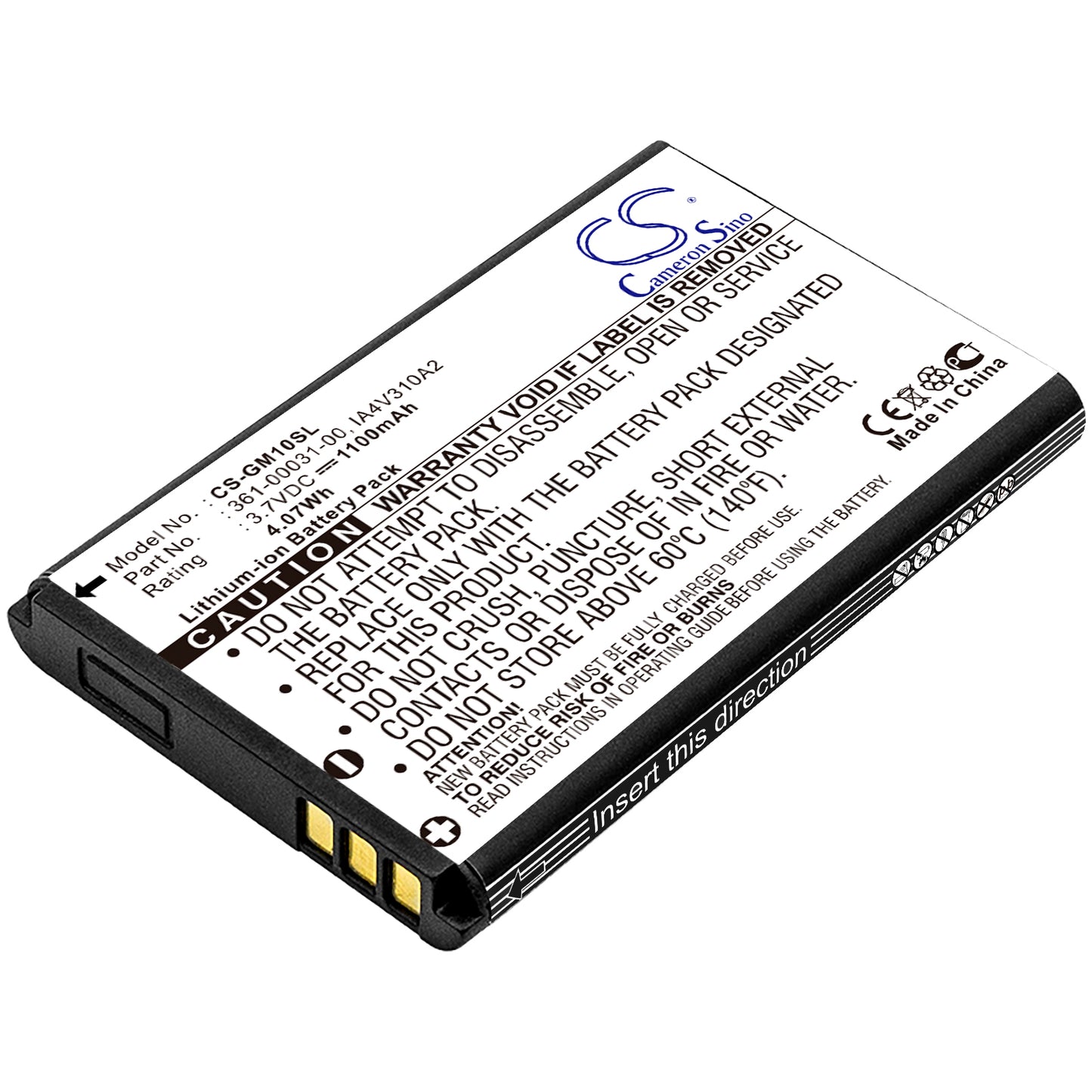 Battery for Garmin GPS Mobile 10 1100mAh / 4.07Wh