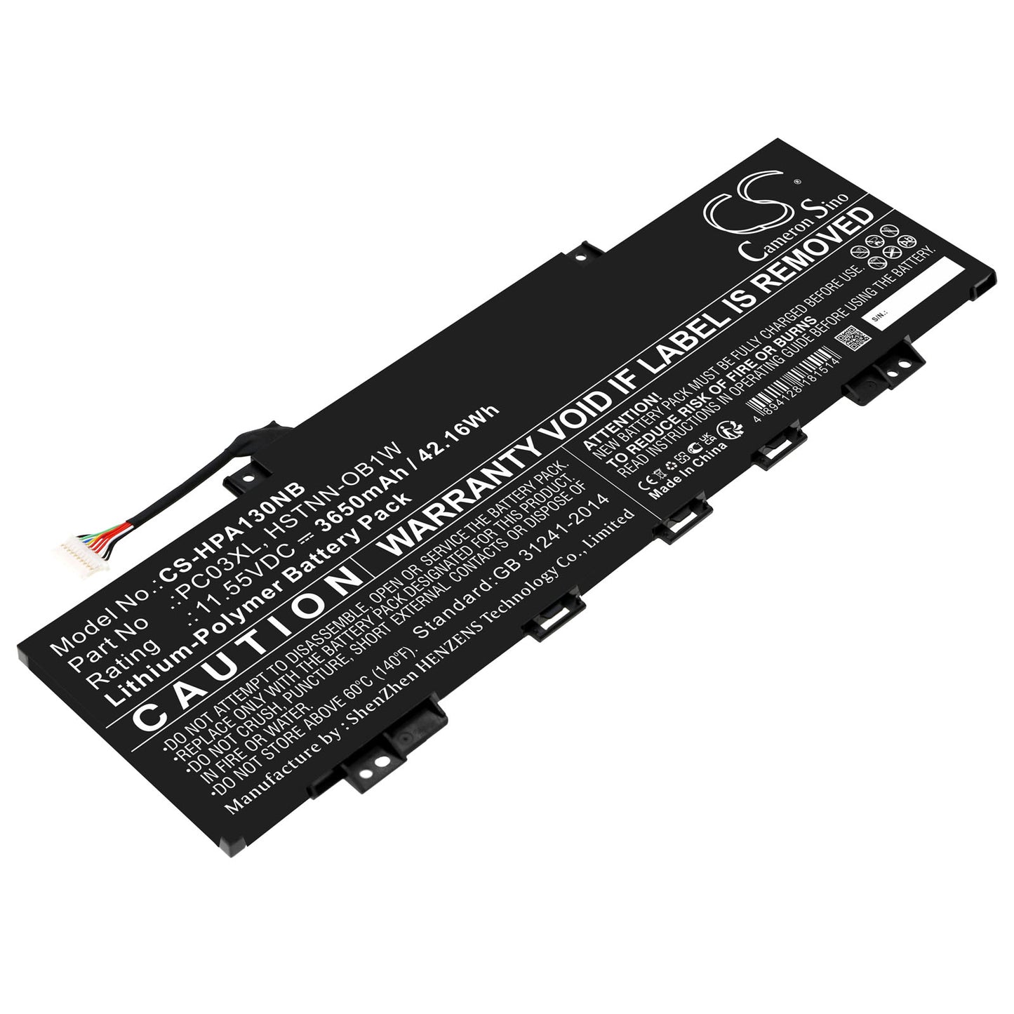 Battery for HP Pavilion X360 15-er0034nf 3650mAh / 42.16Wh