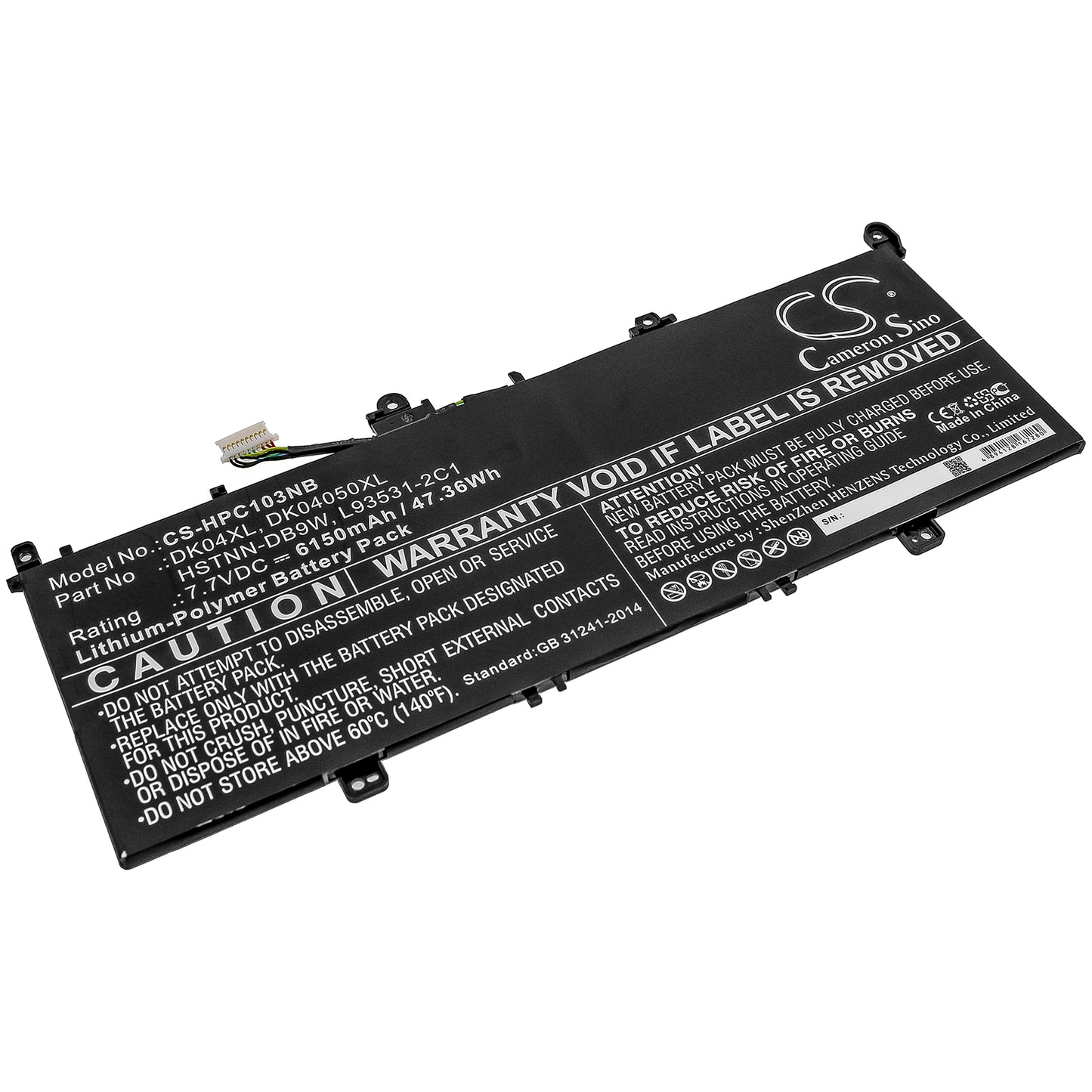 Battery for HP Elite C1030 Chromebook 6150mAh / 47.36Wh