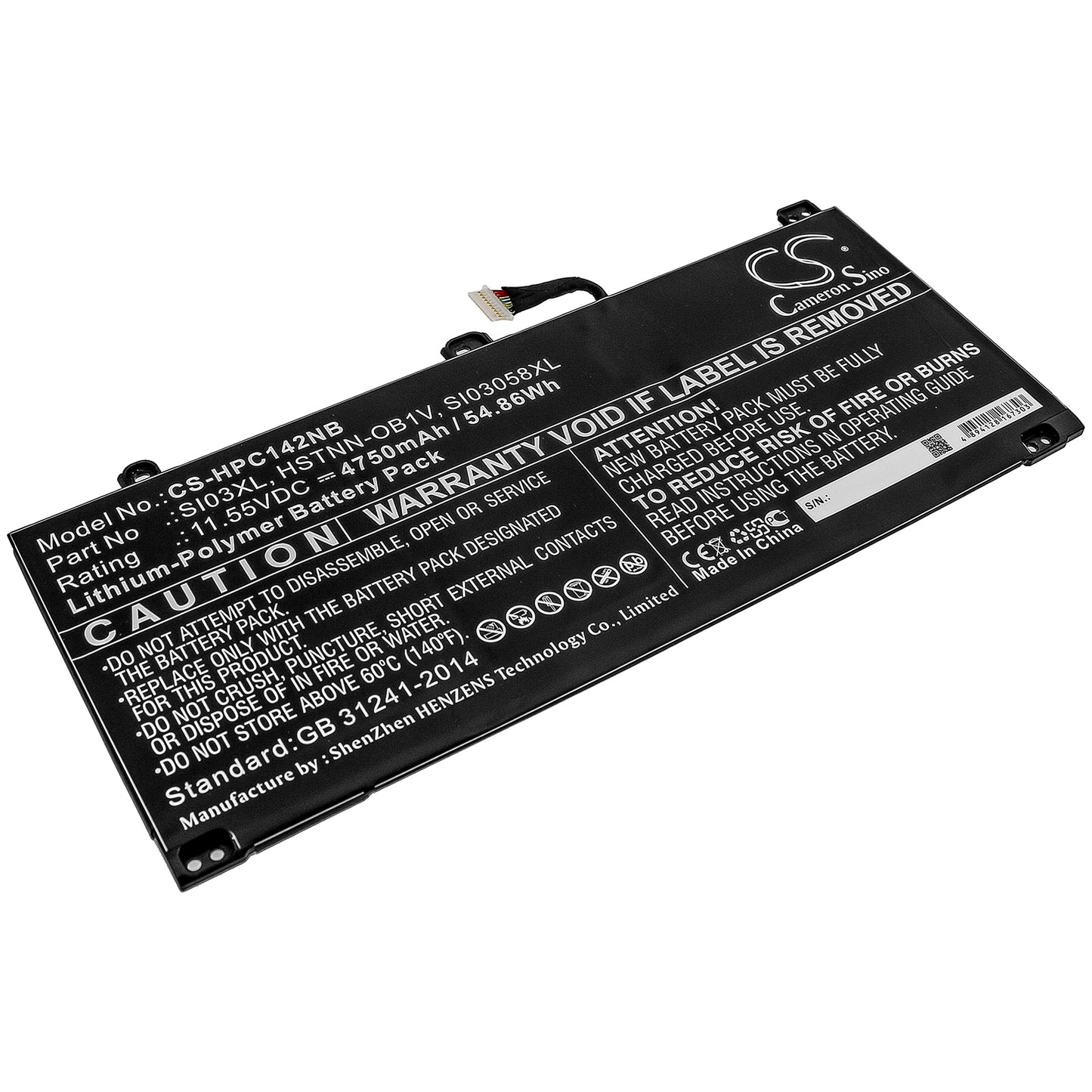 Akku HP Chromebook 14B:lle 4750 mAh / 54,86 Wh