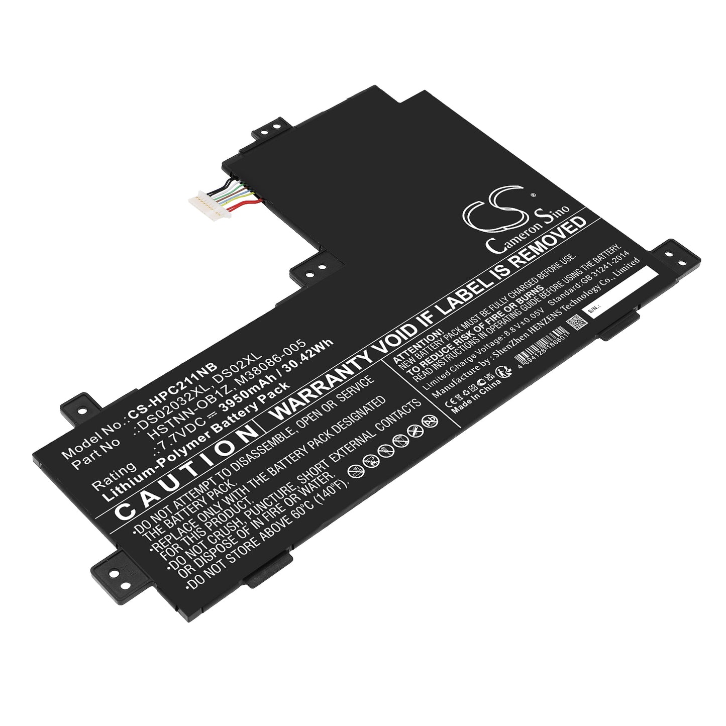 Batteri till HP Chromebook x2 11 11-DA0005QU 3950mAh / 30.42Wh