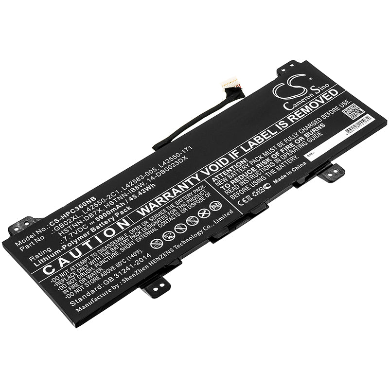 Battery for HP Chromebook X360 11 5900mAh / 45.43Wh