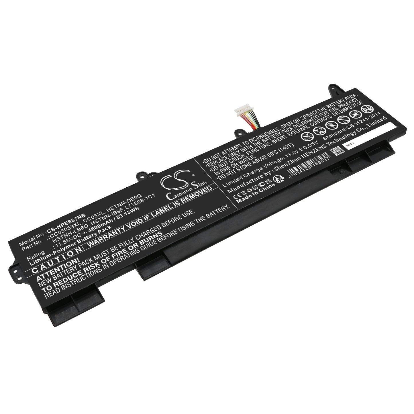 Battery for HP EliteBook 855 G8 3L1F3AW 4600mAh / 53.13Wh