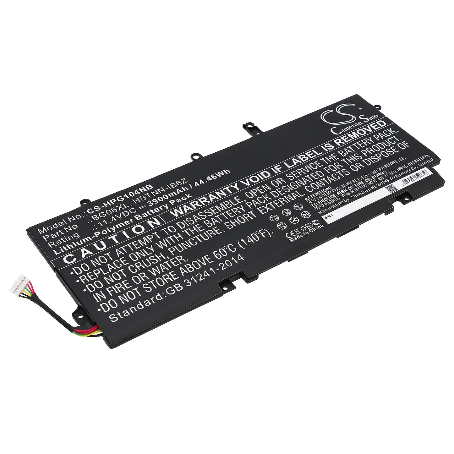 Battery for HP EliteBook 1040 G3-W5N74UP 3900mAh / 44.46Wh