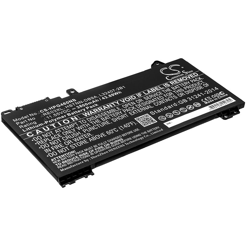 Battery for HP PROBOOK 430 G6-5VD77UT 3800mAh / 43.89Wh