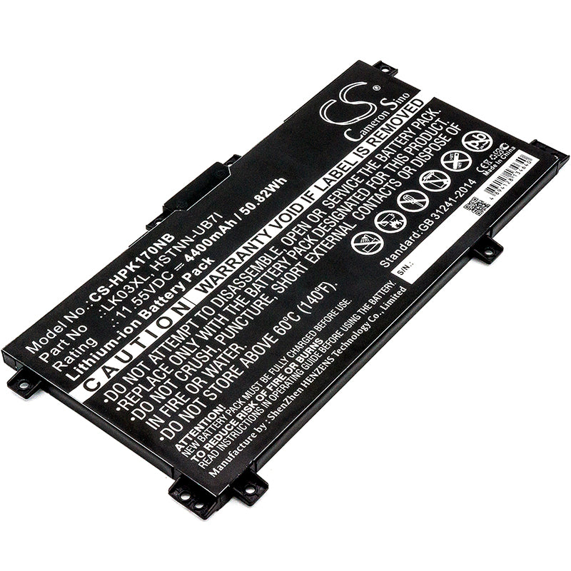 Battery for HP Envy X360 15Z-BQ100 4400mAh / 50.82Wh