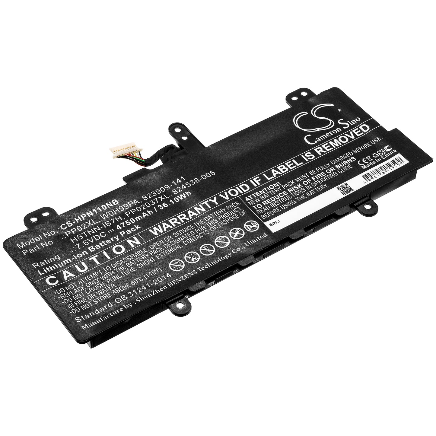 Battery for HP Pavilion 11-S002TU 4750mAh / 36.10Wh
