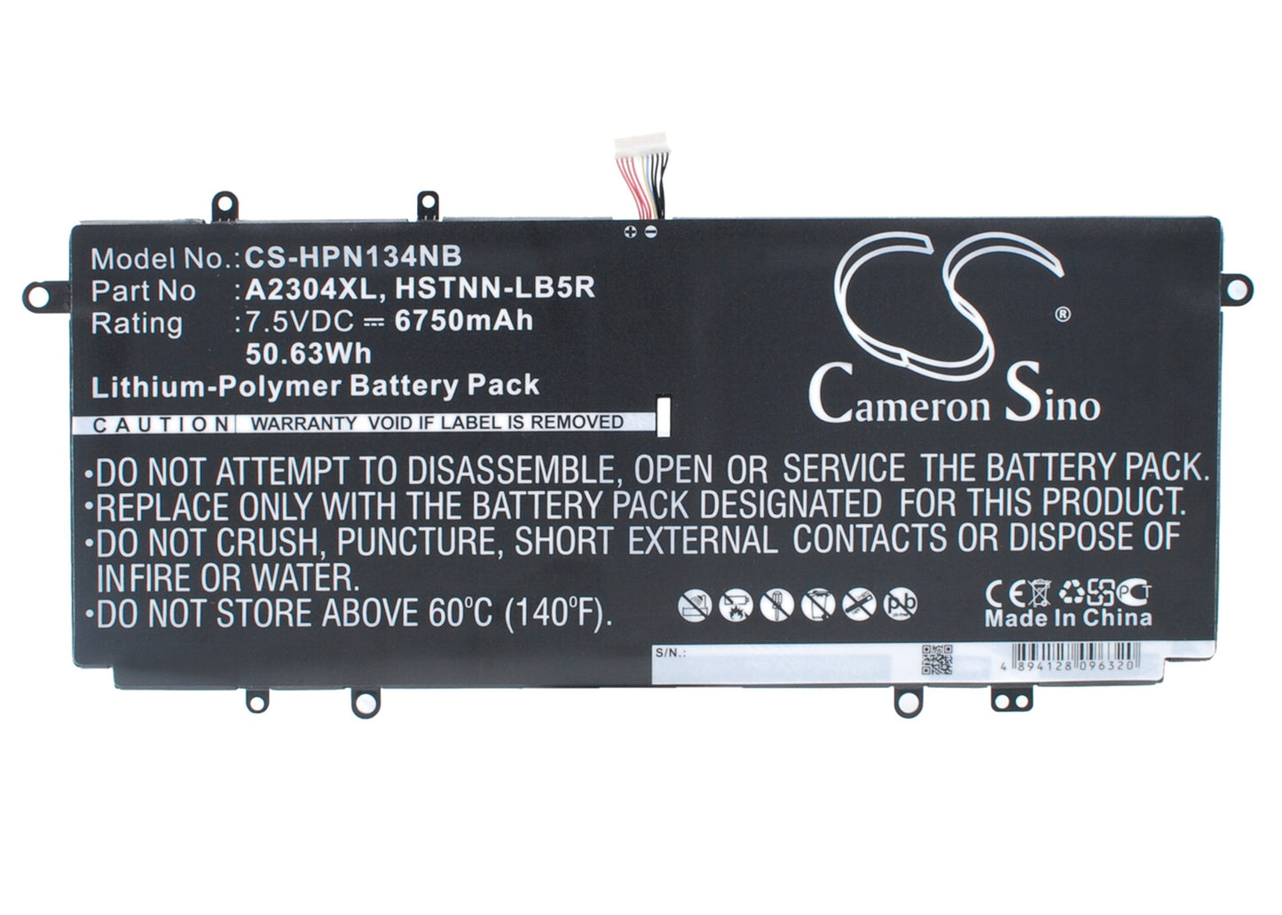 Battery for HP Chromebook 14 G1(H6Q29EA) 6750mAh / 50.63Wh