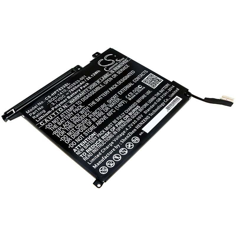 Battery for HP Pro Tablet 10 EE G1(N4L89PA) 7600mAh / 28.12Wh