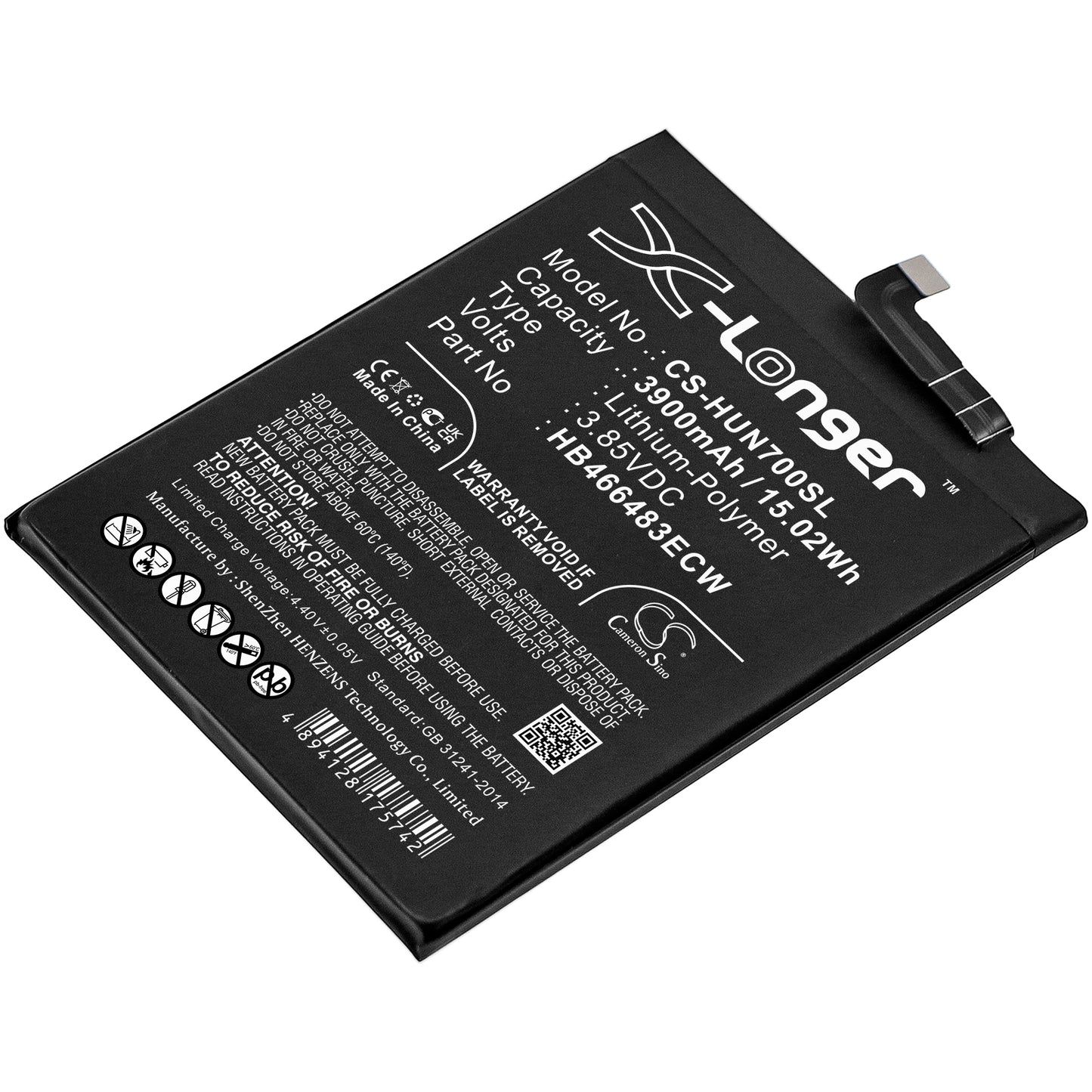 Battery for Huawei JEF-AN00 3900mAh / 15.02Wh