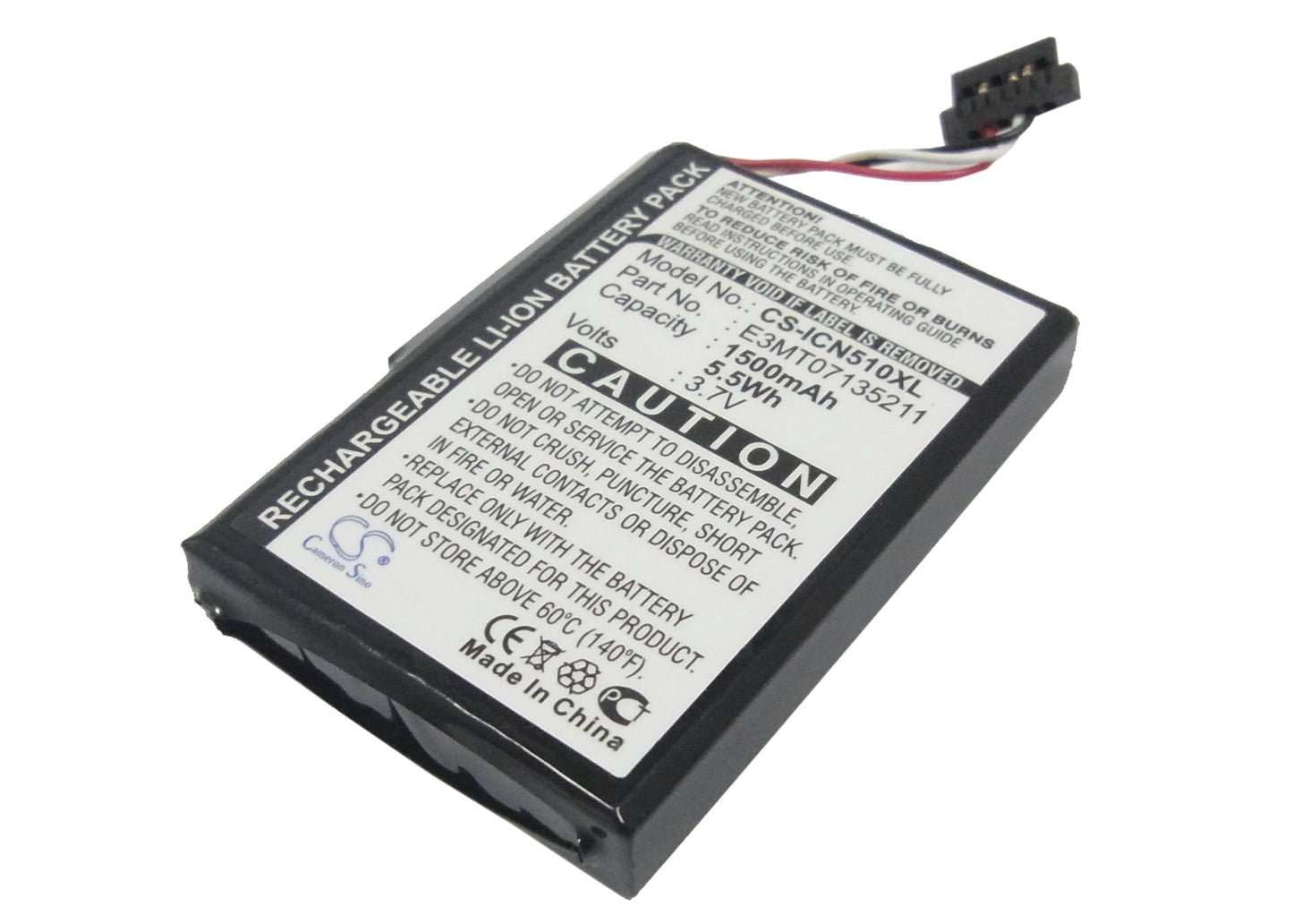 Battery for Navman iCN 520 1500mAh / 5.55Wh